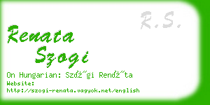 renata szogi business card